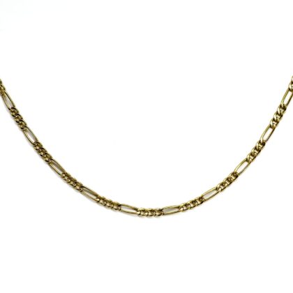 9ct Yellow Gold Figaro 3+1 Chain | 7.4g | 50cm | 4.5mm | Italy #71706