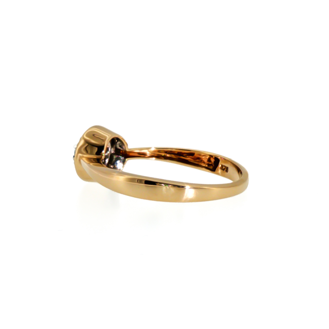 9ct Yellow Gold Natural & Treated Blue Diamond Halo Ring | Size P1/2 | 2.5g #71800 9ct Yellow Gold Natural & Treated Blue Diamond Halo Ring | Size P1/2 | 2.5g #71800 - Image 4
