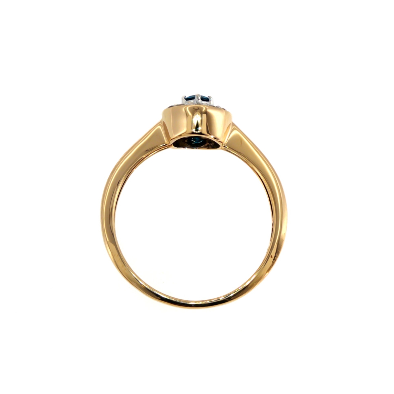 9ct Yellow Gold Natural & Treated Blue Diamond Halo Ring | Size P1/2 | 2.5g #71800 9ct Yellow Gold Natural & Treated Blue Diamond Halo Ring | Size P1/2 | 2.5g #71800 - Image 8