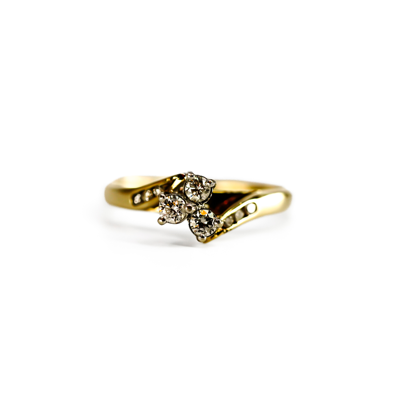 9ct Yellow Gold Natural Diamond Cluster Ring | Australian Made | Size P | 2.3g #71805 9ct Yellow Gold Natural Diamond Cluster Ring | Australian Made | Size P | 2.3g #71805 - Image 4