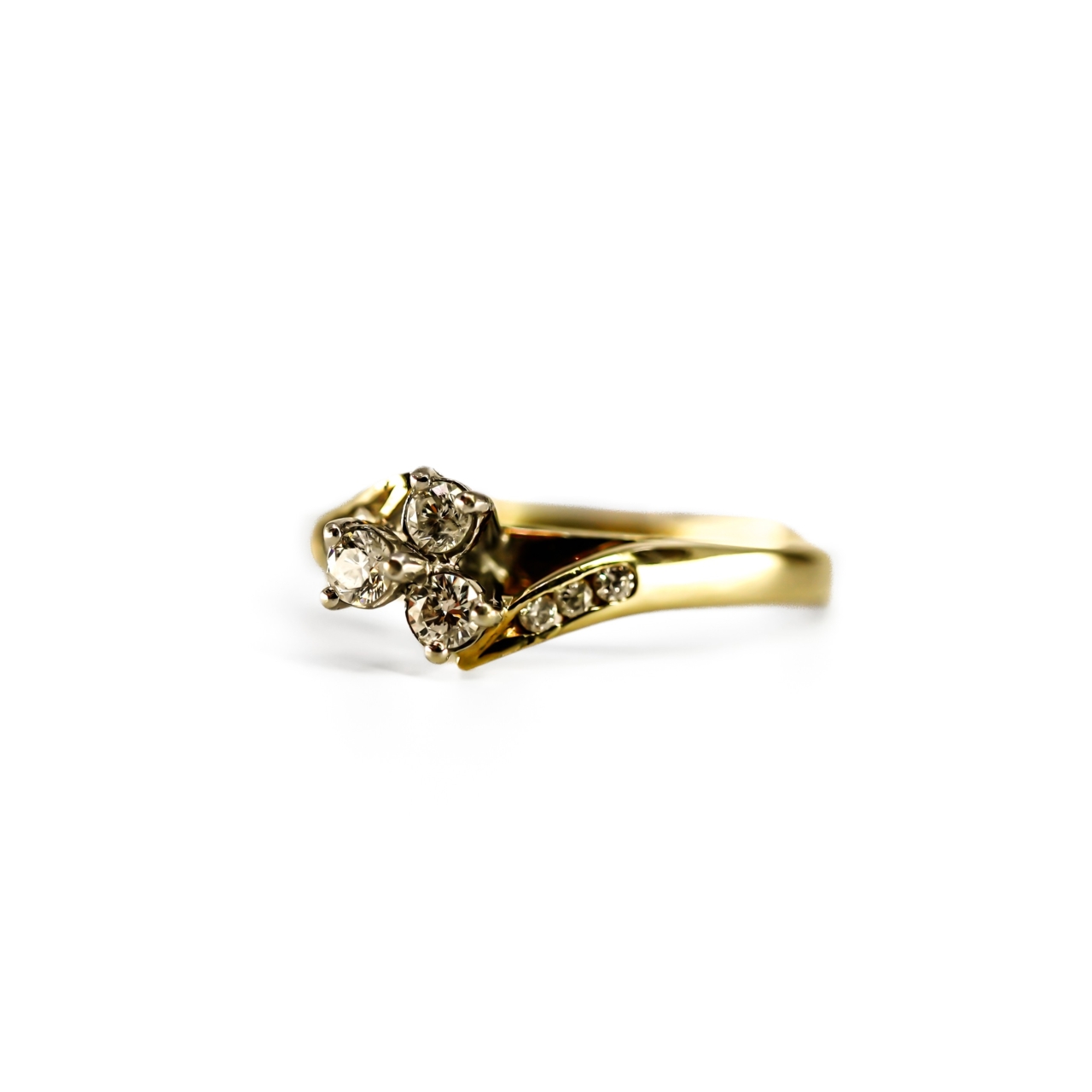 9ct Yellow Gold Natural Diamond Cluster Ring | Australian Made | Size P | 2.3g #71805 9ct Yellow Gold Natural Diamond Cluster Ring | Australian Made | Size P | 2.3g #71805 - Image 5