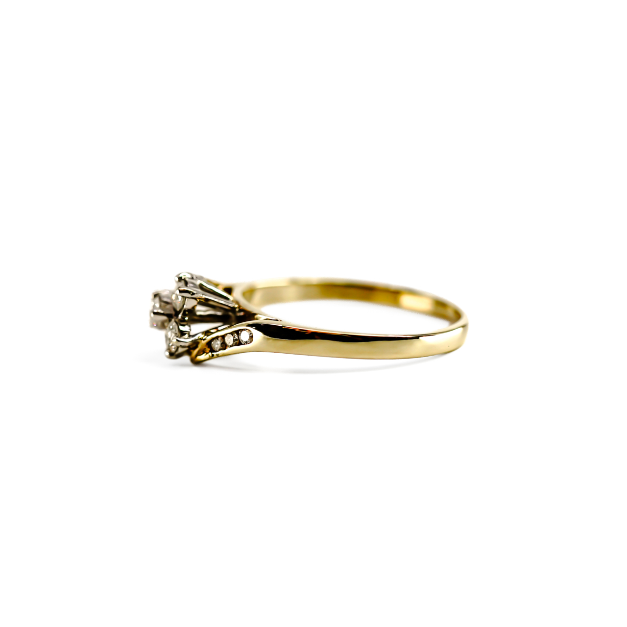 9ct Yellow Gold Natural Diamond Cluster Ring | Australian Made | Size P | 2.3g #71805 9ct Yellow Gold Natural Diamond Cluster Ring | Australian Made | Size P | 2.3g #71805 - Image 6