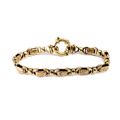 Monty's 9ct Yellow Gold Ornate Link Bracelet | 19cm | 28.2g #71946