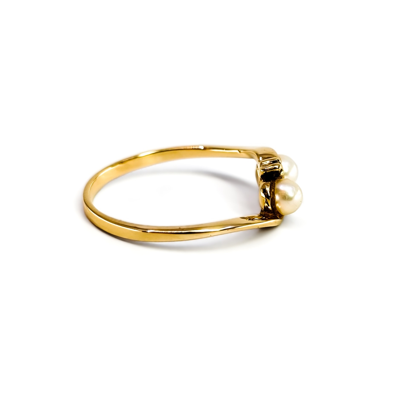 9ct Yellow Gold Pearl & Natural Diamond Ring | Size M | 1.5g #71430 9ct Yellow Gold Pearl & Natural Diamond Ring | Size M | 1.5g #71430 - Image 4