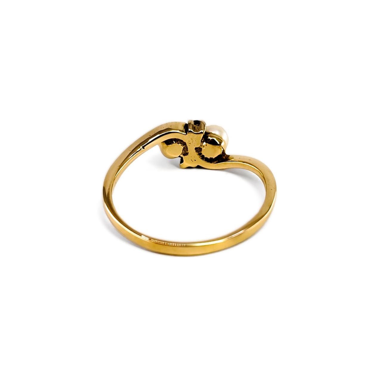 9ct Yellow Gold Pearl & Natural Diamond Ring | Size M | 1.5g #71430 9ct Yellow Gold Pearl & Natural Diamond Ring | Size M | 1.5g #71430 - Image 5