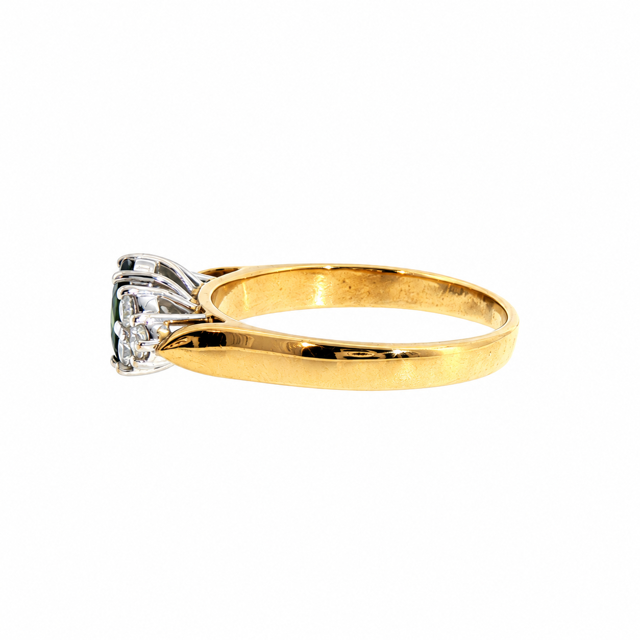 9ct Yellow Gold Sapphire & Natural Diamond Ring | 3.7g | Size P #71802 9ct Yellow Gold Sapphire & Natural Diamond Ring | 3.7g | Size P #71802 - Image 4