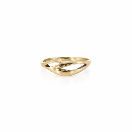 Monty's 9ct Yellow Gold Sapphire & Natural Diamond Ring | 3.7g | Size P #71873