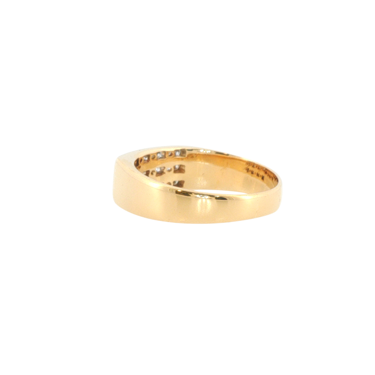 9ct Yellow Gold Three-Row Natural Diamond Ring | 5g Size U #71462 9ct Yellow Gold Three-Row Natural Diamond Ring | 5g Size U #71462 - Image 5