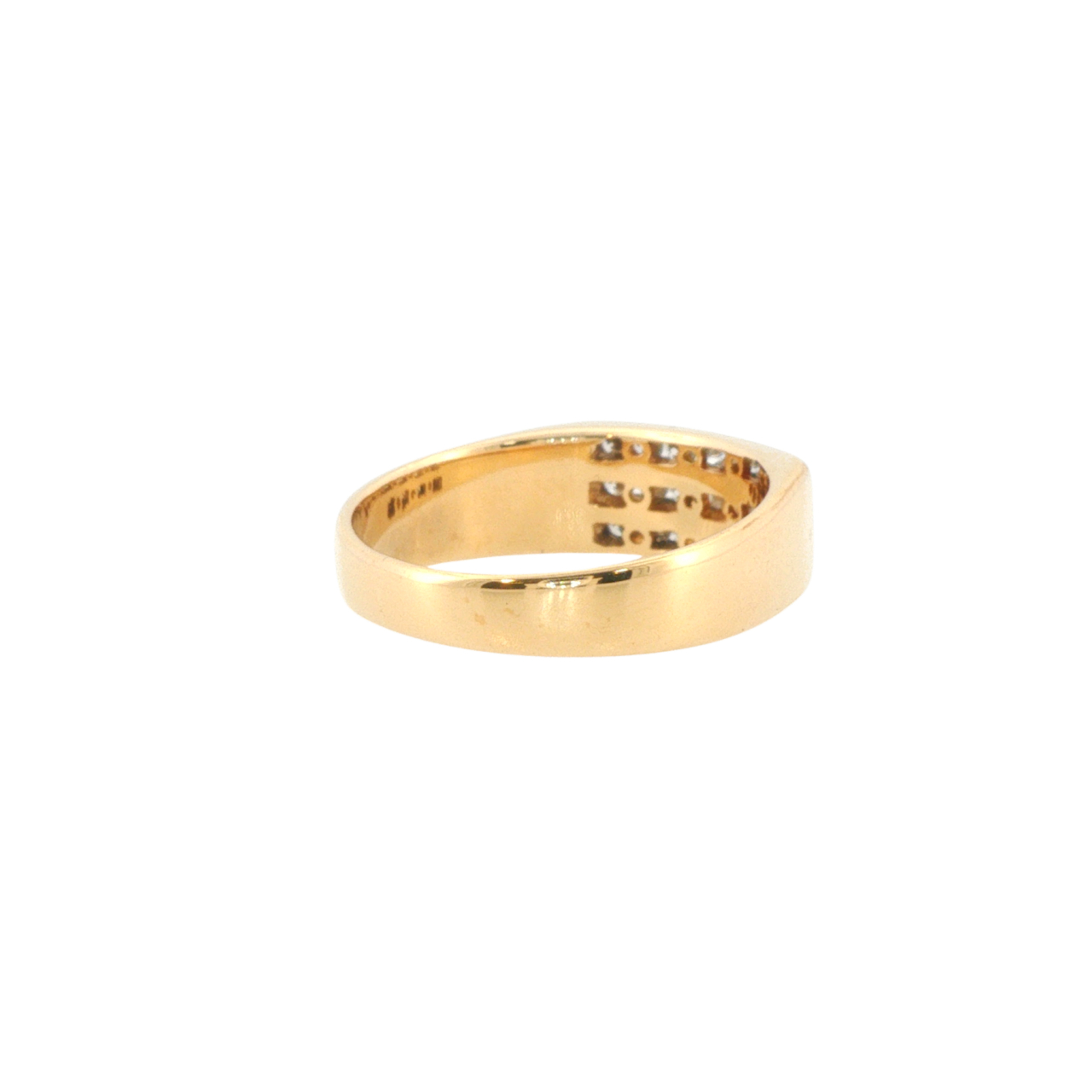 9ct Yellow Gold Three-Row Natural Diamond Ring | 5g Size U #71462 9ct Yellow Gold Three-Row Natural Diamond Ring | 5g Size U #71462 - Image 6