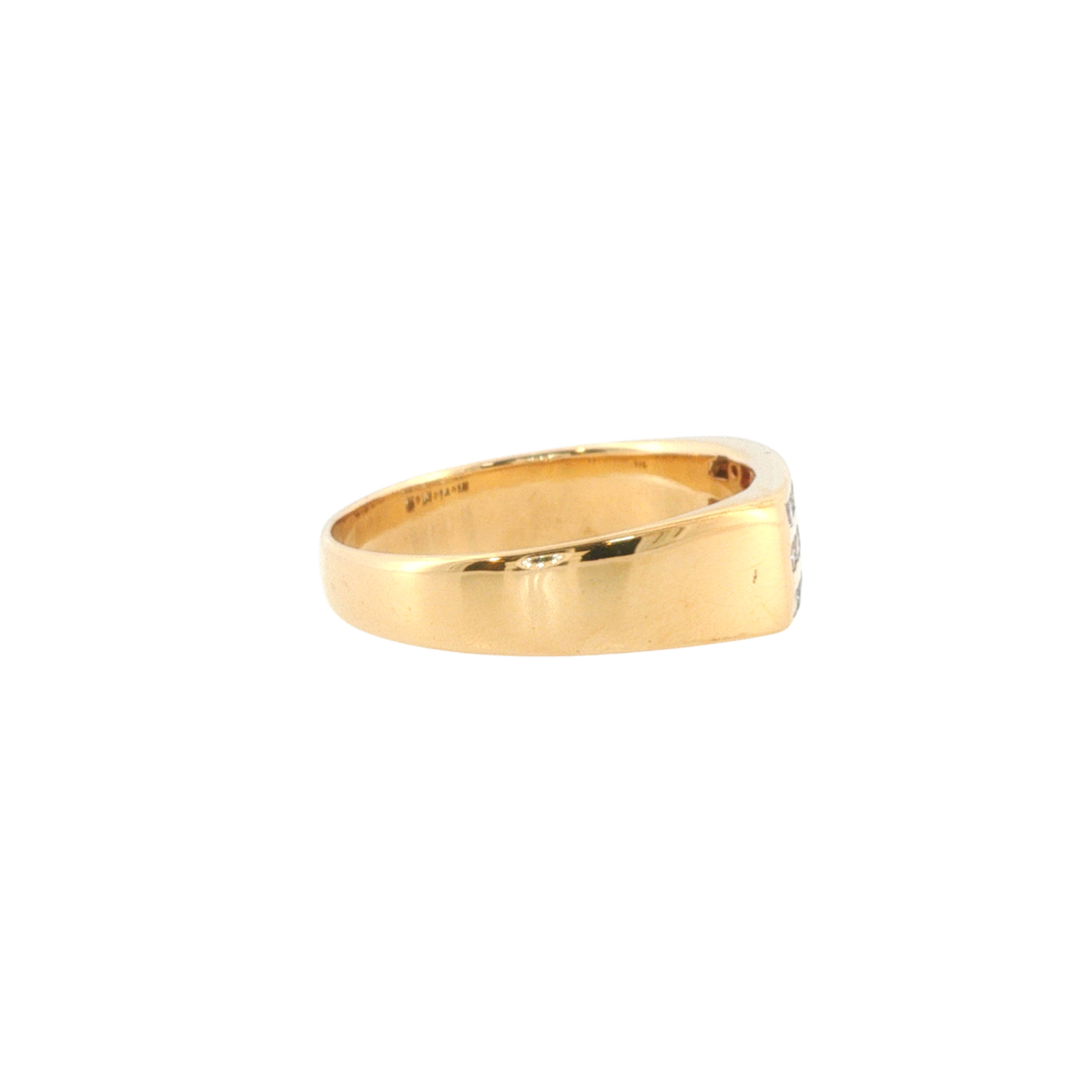 9ct Yellow Gold Three-Row Natural Diamond Ring | 5g Size U #71462 9ct Yellow Gold Three-Row Natural Diamond Ring | 5g Size U #71462 - Image 8