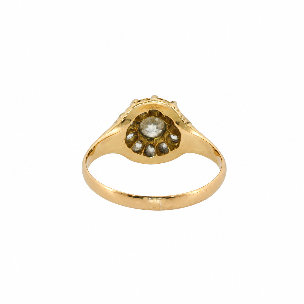 Antique 18ct Yellow Gold Diamond Daisy Ring | 3.1g | Size O #71500 Antique 18ct Yellow Gold Diamond Daisy Ring | 3.1g | Size O #71500 - Image 8
