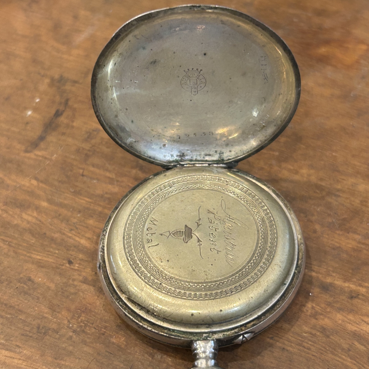 Antique Austrian Pocket / Fob Watch | 46.8mm | Running Intermittently | Missing Glass | Parts Only #71541-5 Antique Austrian Pocket / Fob Watch | 46.8mm | Running Intermittently | Missing Glass | Parts Only #71541-5 - Image 3