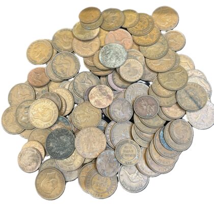 Australian Pennies & Halfpennies 1911–1964 | 1kg+ Unsorted Bulk Lot #71636-13