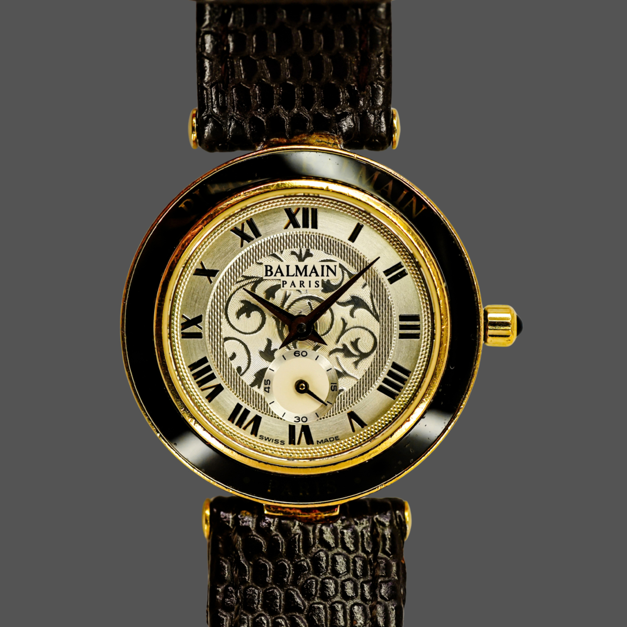 Balmain 733.104 Ladies Swiss Quartz Watch | Gold-Tone & Black Bezel | 26mm #71755 Balmain 733.104 Ladies Swiss Quartz Watch | Gold-Tone & Black Bezel | 26mm #71755