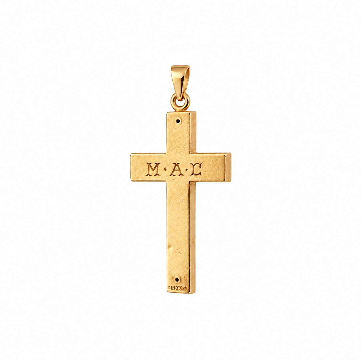 Vintage 9ct Rose Gold Engraved Cross Pendant | 2.7g | 38 x 23.4mm #71645 Vintage 9ct Rose Gold Engraved Cross Pendant | 2.7g | 38 x 23.4mm #71645 - Image 2