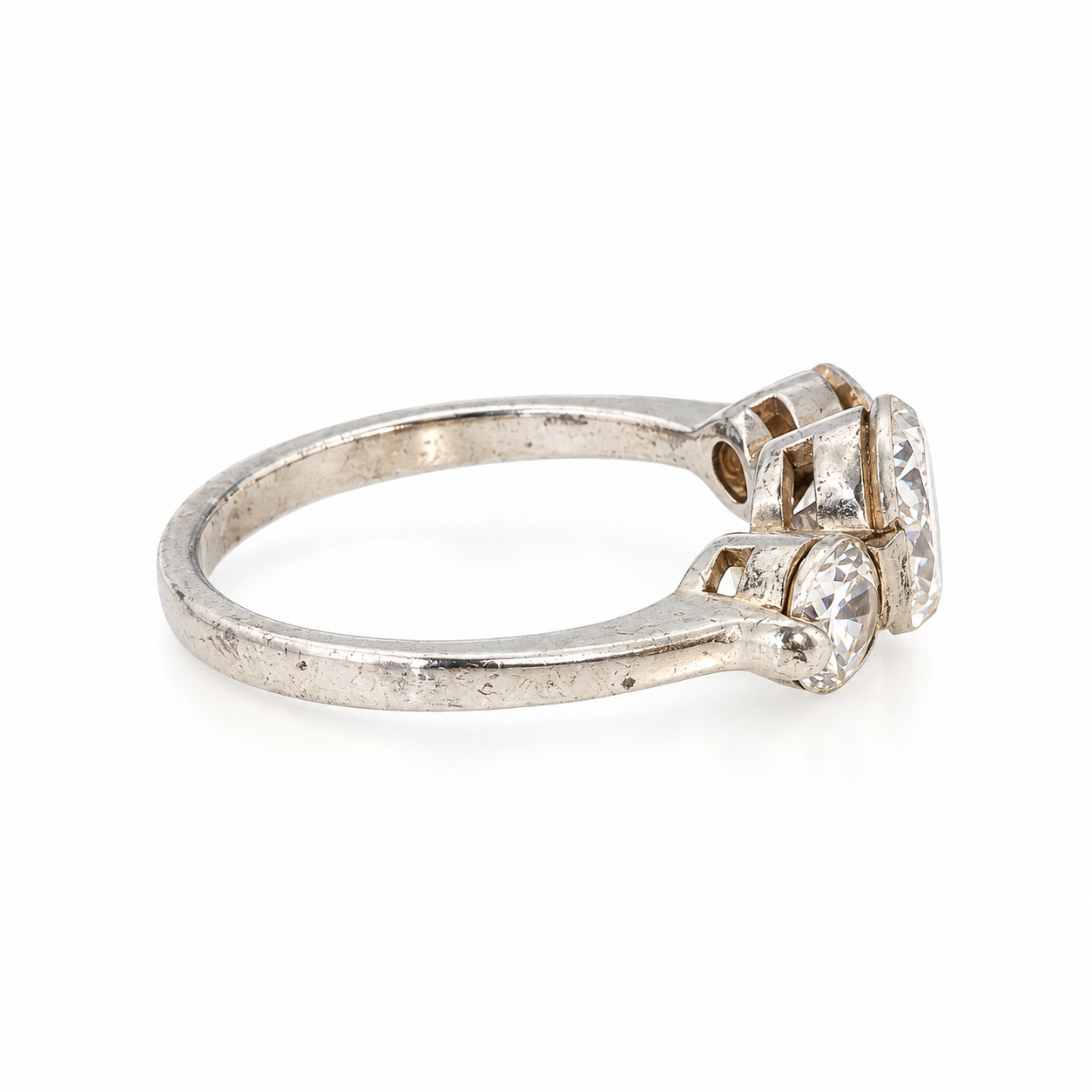 Sterling Silver Cubic Zirconia Trilogy Ring | 4.2g | Size Q #71831 Sterling Silver Cubic Zirconia Trilogy Ring | 4.2g | Size Q #71831 - Image 4