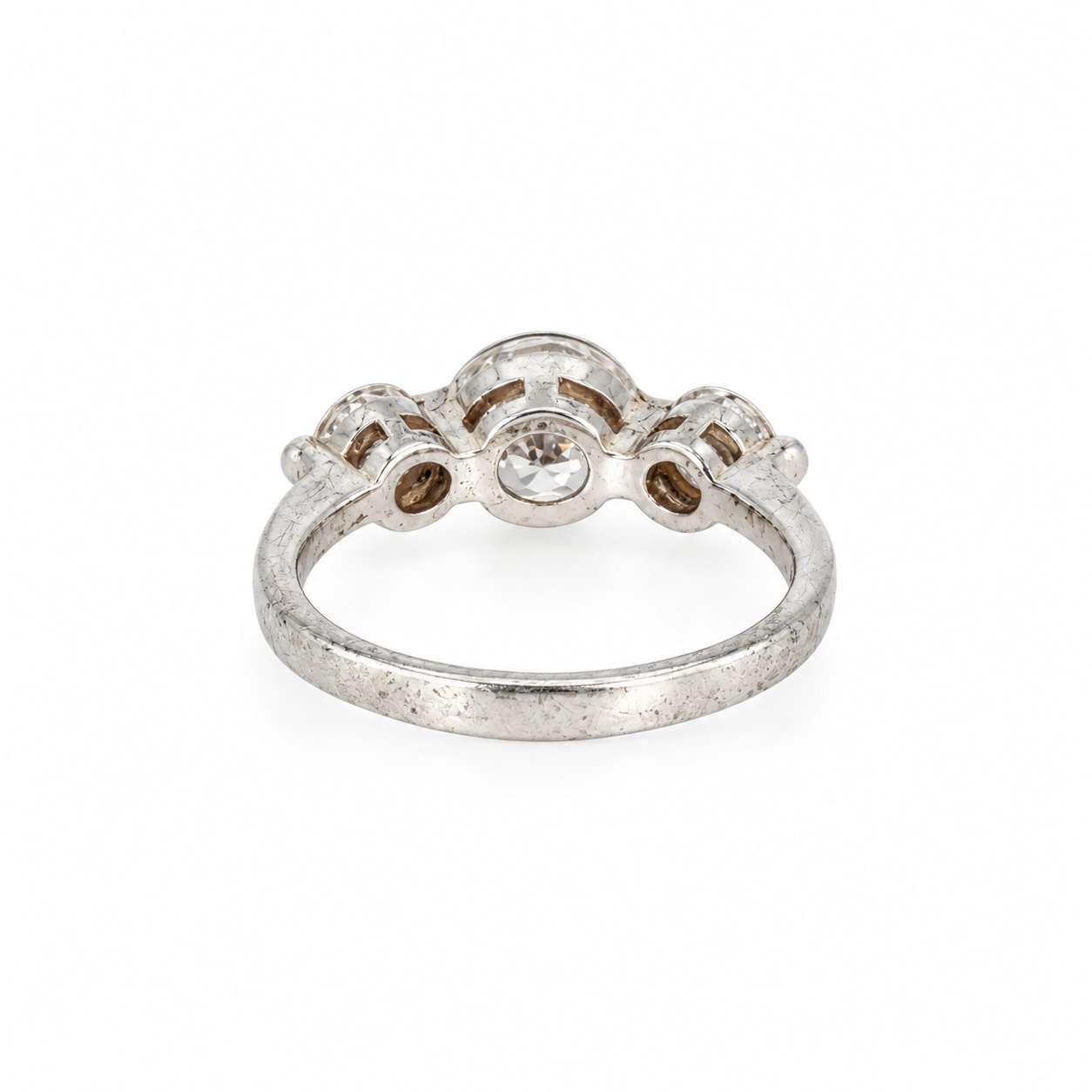 Sterling Silver Cubic Zirconia Trilogy Ring | 4.2g | Size Q #71831 Sterling Silver Cubic Zirconia Trilogy Ring | 4.2g | Size Q #71831 - Image 2