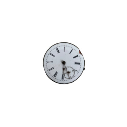 Antique Pocket Watch Movement & White Dial | 26.4mm | For Parts #71442