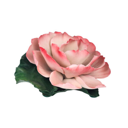 Fabar Capodimonte Handmade Porcelain Pink Rose | Made in Italy #71910-1