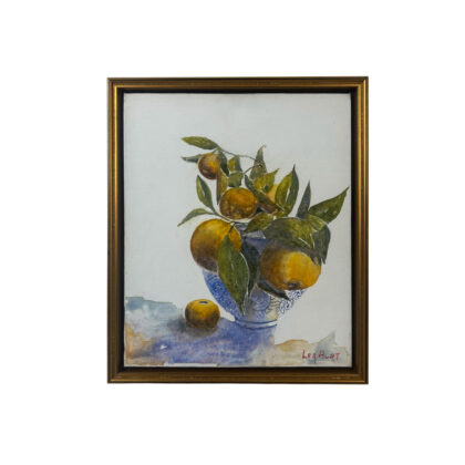 Monty's Lea Burt Still Life with Oranges | Original Painting on Canvas | Floating Frame #71902