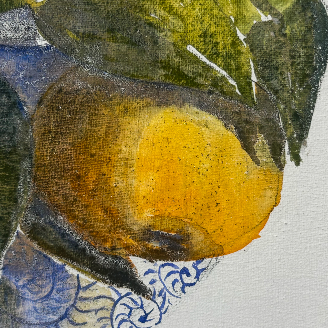 Lea Burt Still Life with Oranges | Original Painting on Canvas | Floating Frame #71902 Lea Burt Still Life with Oranges | Original Painting on Canvas | Floating Frame #71902 - Image 6