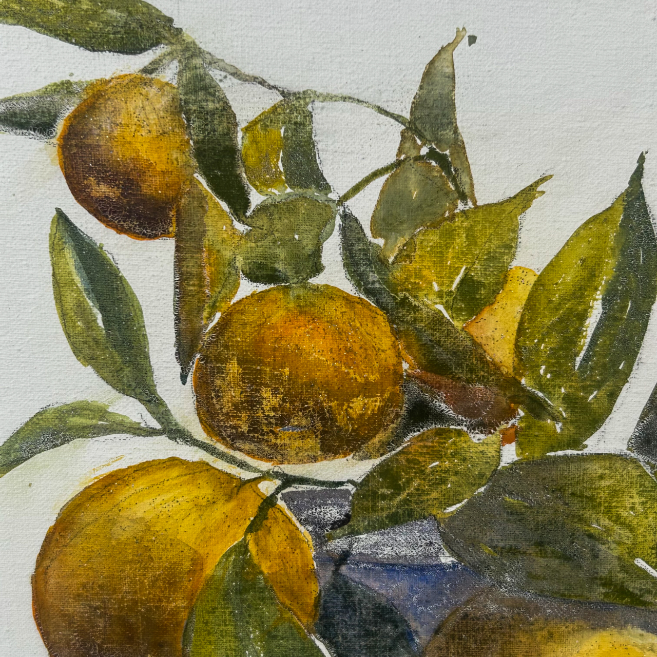 Lea Burt Still Life with Oranges | Original Painting on Canvas | Floating Frame #71902 Lea Burt Still Life with Oranges | Original Painting on Canvas | Floating Frame #71902 - Image 2