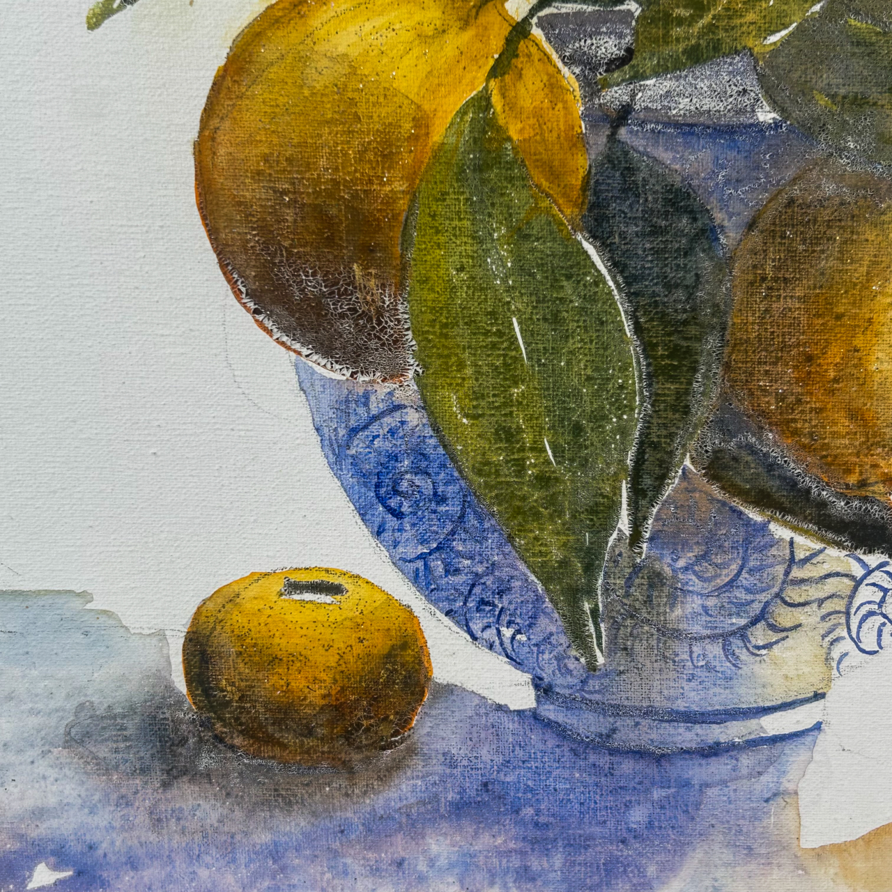 Lea Burt Still Life with Oranges | Original Painting on Canvas | Floating Frame #71902 Lea Burt Still Life with Oranges | Original Painting on Canvas | Floating Frame #71902 - Image 7