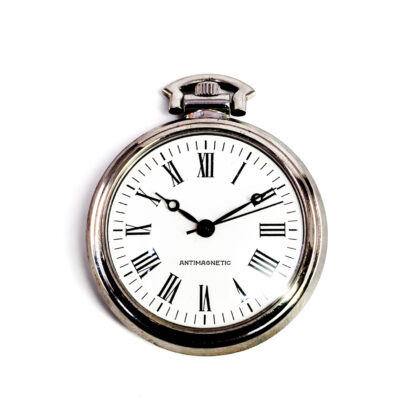 Manual-Wind Pocket Watch  40mm  White Roman Numeral Dial #71542-1