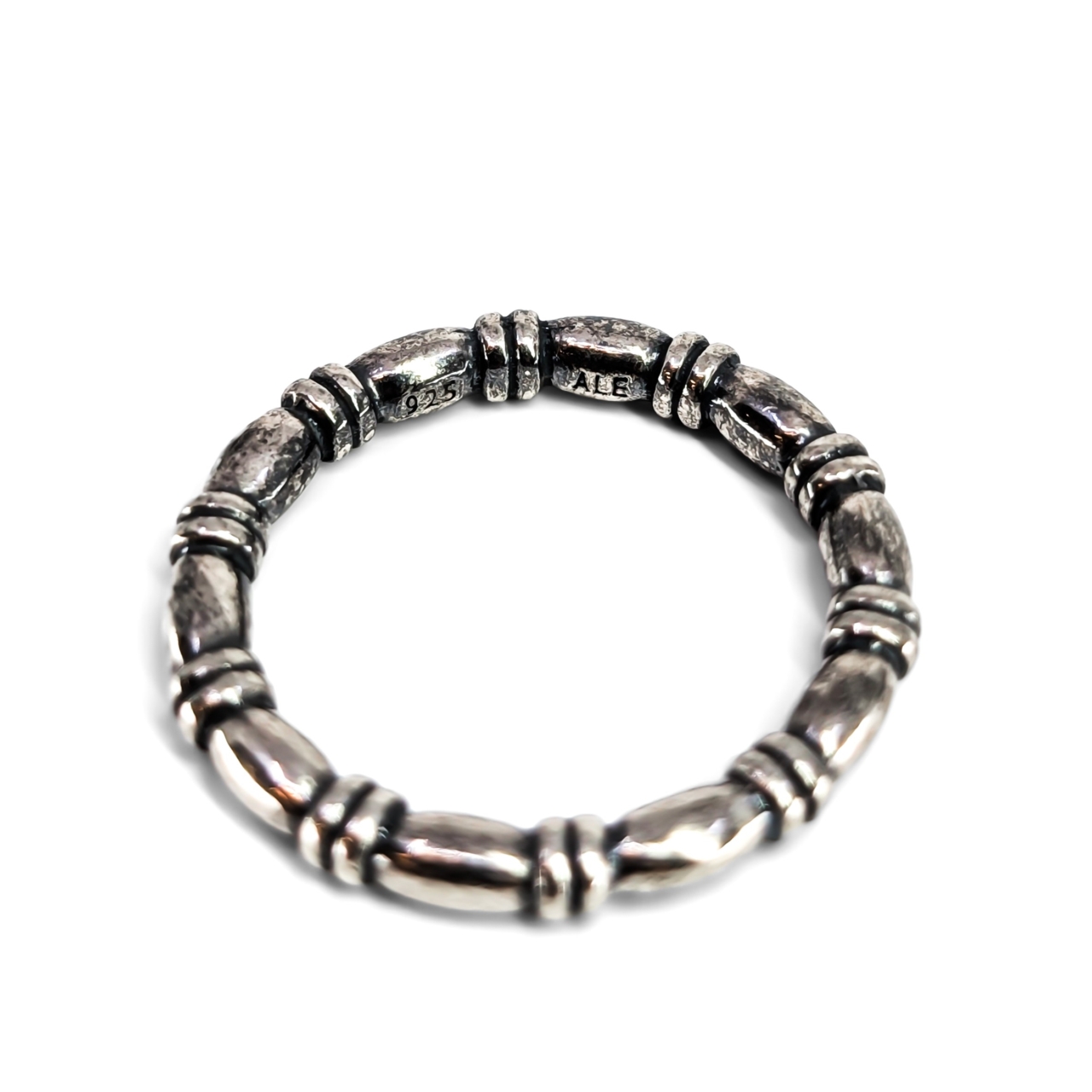 Pandora Sterling Silver Bamboo Stacker Ring | Size R #71837 Pandora Sterling Silver Bamboo Stacker Ring | Size R #71837 - Image 4