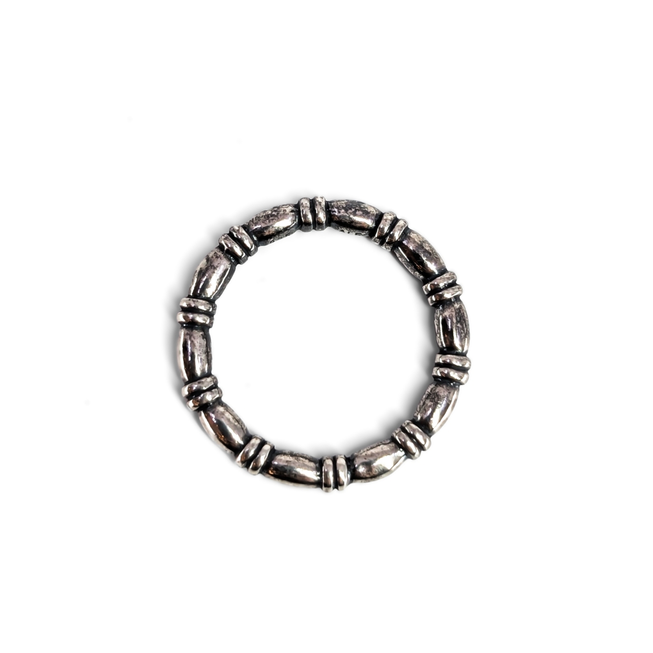 Pandora Sterling Silver Bamboo Stacker Ring | Size R #71837 Pandora Sterling Silver Bamboo Stacker Ring | Size R #71837 - Image 3