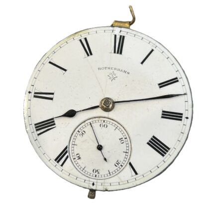 Rotherhams London Antique Pocket Watch Movement & Dial | 41.2mm | Serial 161624 | Parts Only #71974-3