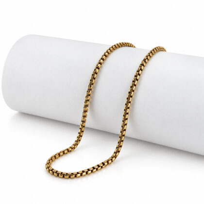 Silver-Filled 9ct Yellow Gold Italian Box Chain | 23.6g | 45cm #71769