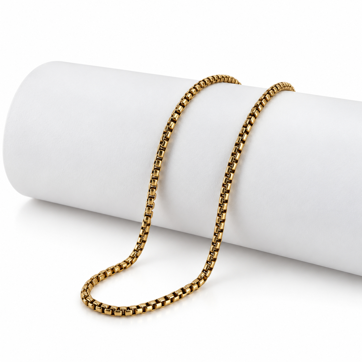 Silver-Filled 9ct Yellow Gold Italian Box Chain | 23.6g | 45cm #71769 Silver-Filled 9ct Yellow Gold Italian Box Chain | 23.6g | 45cm #71769