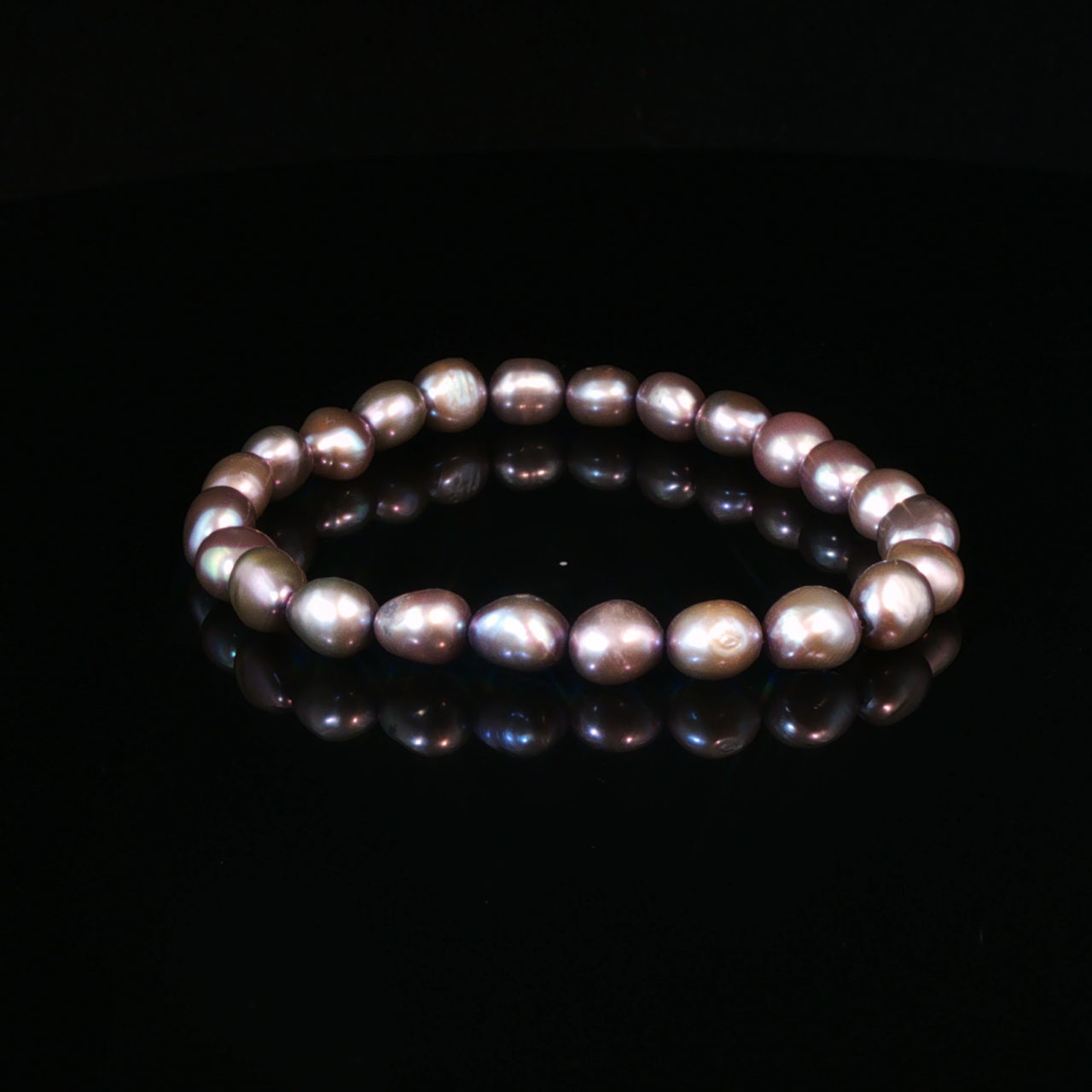 Silver/Grey Pearl Stretch Bracelet | 16cm #71222-66 Silver/Grey Pearl Stretch Bracelet | 16cm #71222-66 - Image 3