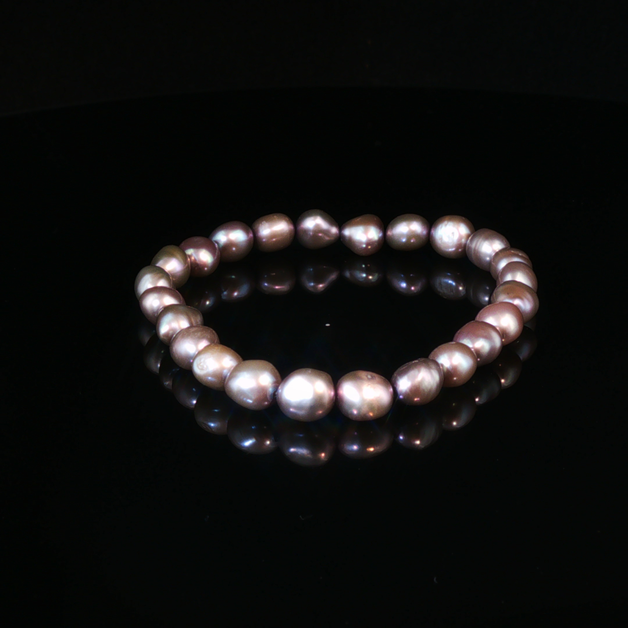 Silver/Grey Pearl Stretch Bracelet | 16cm #71222-66 Silver/Grey Pearl Stretch Bracelet | 16cm #71222-66 - Image 4