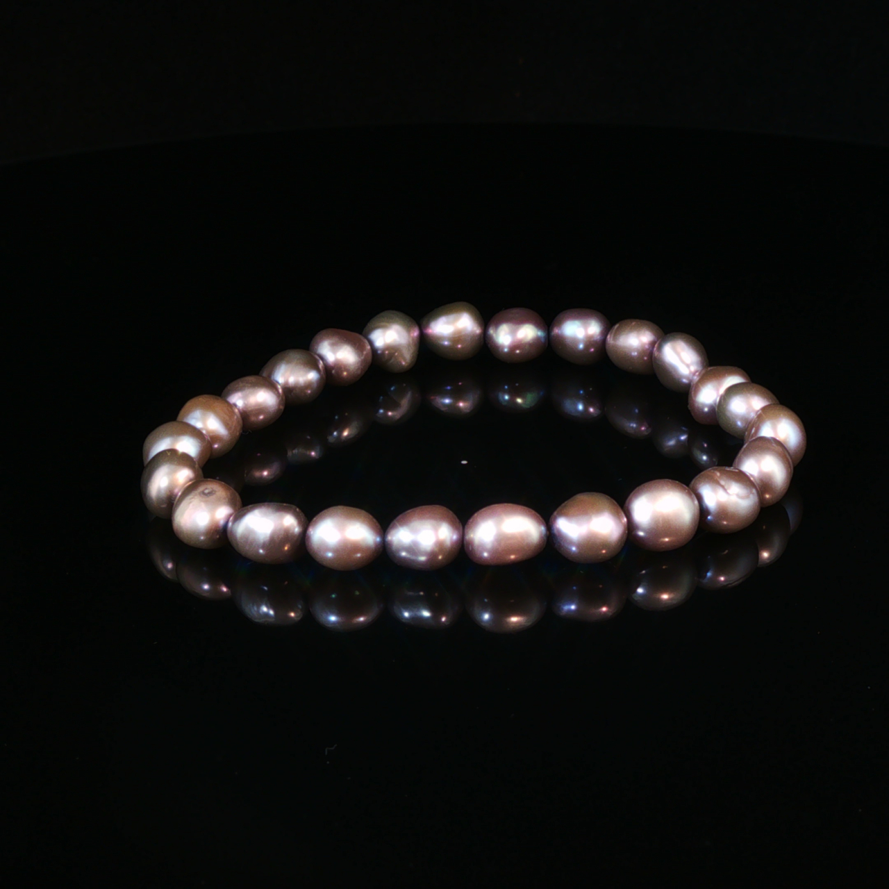 Silver/Grey Pearl Stretch Bracelet | 16cm #71222-66 Silver/Grey Pearl Stretch Bracelet | 16cm #71222-66 - Image 5