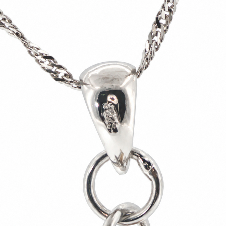 Sterling Silver 3-Tone Teardrop CZ Necklace | 5.5g | 45cm #71418 Sterling Silver 3-Tone Teardrop CZ Necklace | 5.5g | 45cm #71418 - Image 4