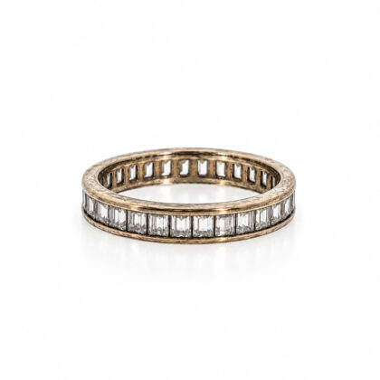 Monty's Sterling Silver Gold-Plated Cubic Zirconia Eternity Ring | 3.1g | Size P #71832