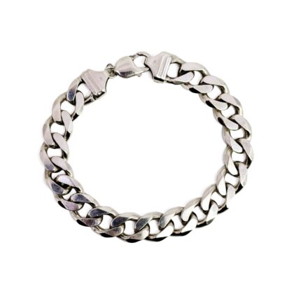 Sterling Silver Men's Curb Link Bracelet | 64.0g | 24cm | Italy #71699