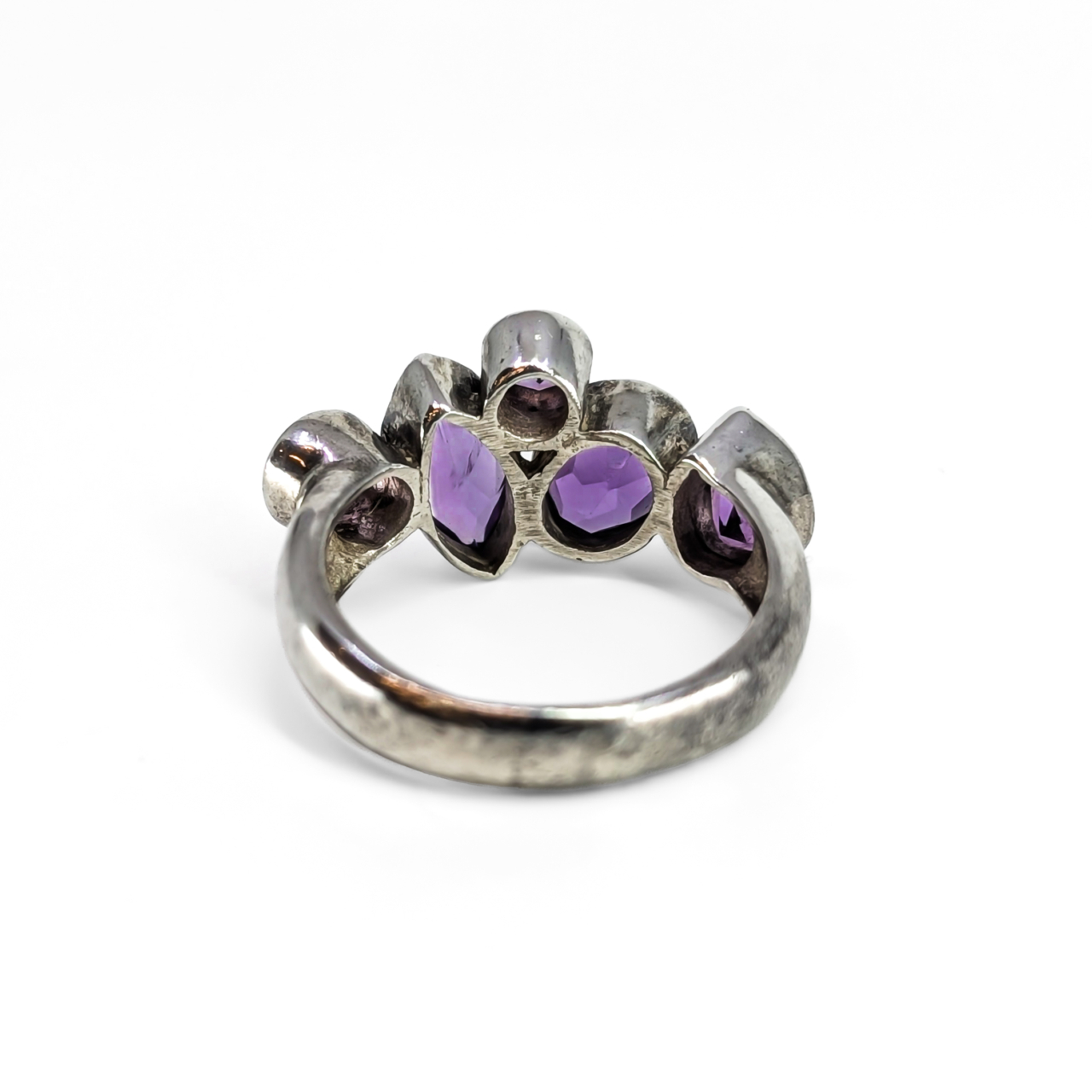 Sterling Silver Multi-Stone Amethyst Ring | 6.0g | Size P #71846 Sterling Silver Multi-Stone Amethyst Ring | 6.0g | Size P #71846 - Image 5