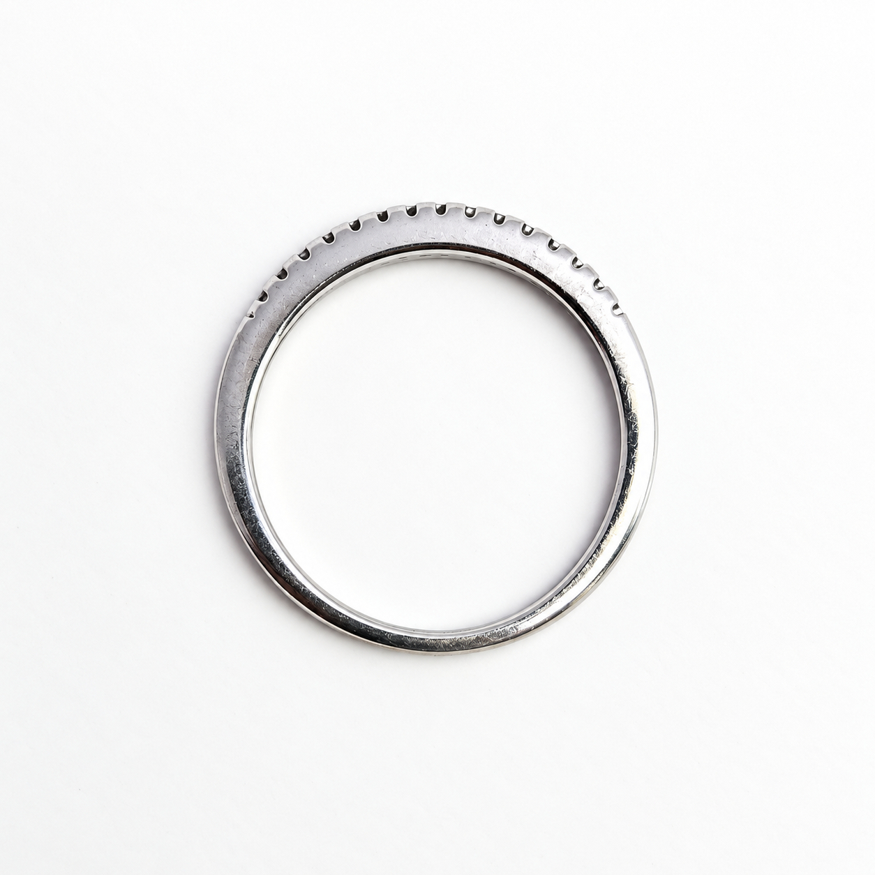 Sterling Silver Natural Diamond Eternity Ring Band | 1.3g | Size P1/2 #71847 Sterling Silver Natural Diamond Eternity Ring Band | 1.3g | Size P1/2 #71847 - Image 3