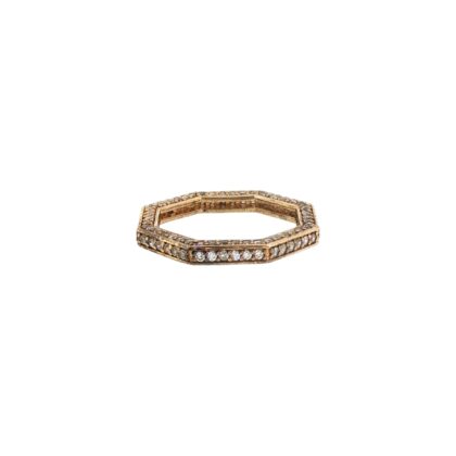 Monty's Sterling Silver Octagonal Cubic Zirconia Ring | 3g | Size P #71839