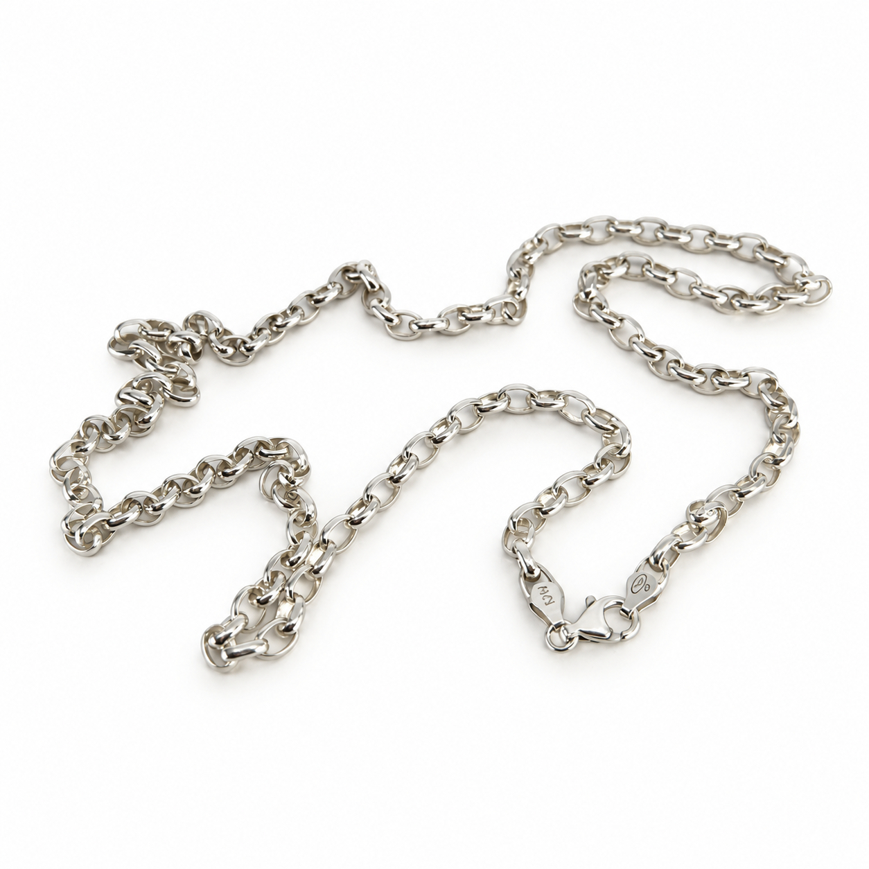 Sterling Silver Oval Belcher Chain Necklace | 22.1g | 65cm #71947 Sterling Silver Oval Belcher Chain Necklace | 22.1g | 65cm #71947 - Image 10