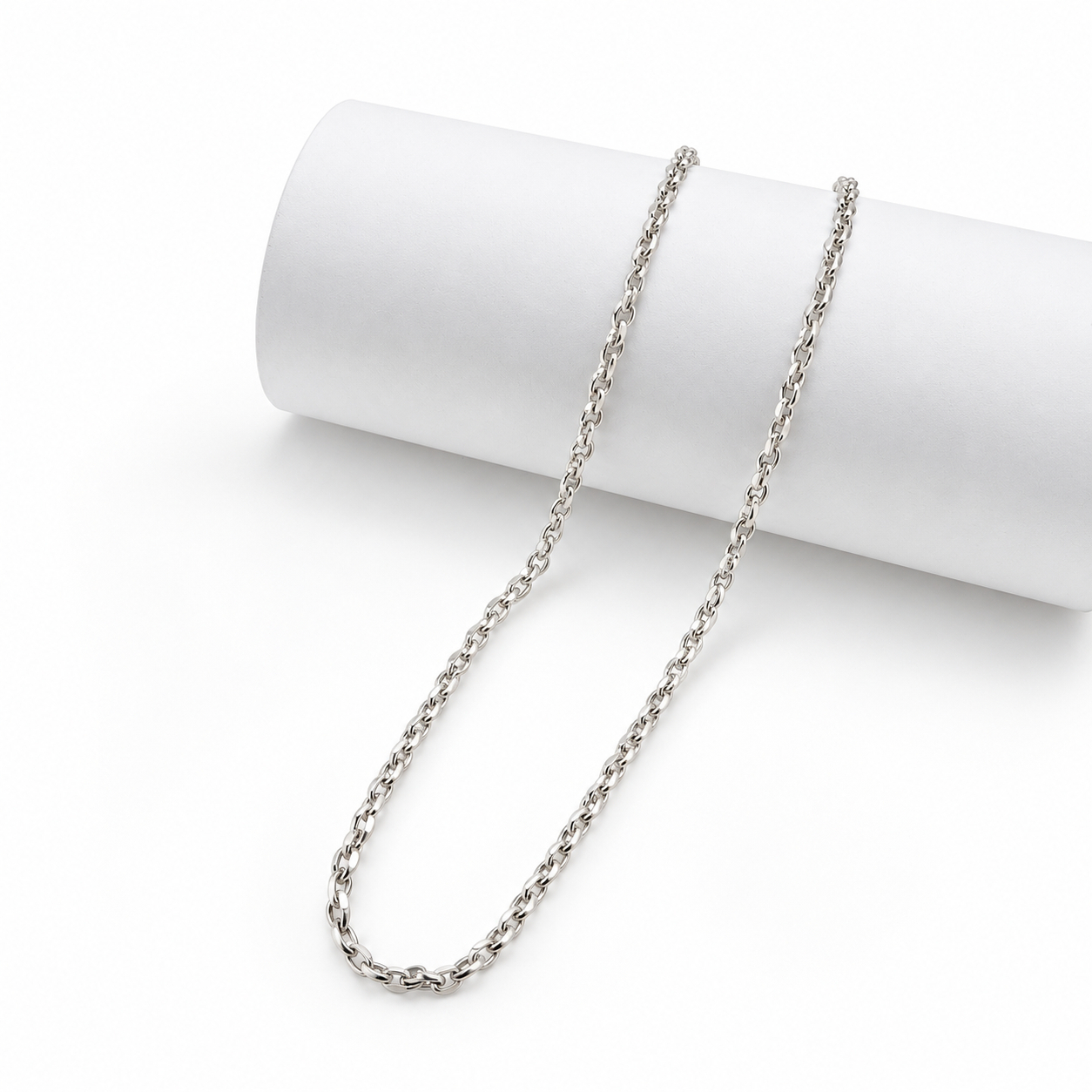 Sterling Silver Oval Belcher Chain Necklace | 22.1g | 65cm #71947 Sterling Silver Oval Belcher Chain Necklace | 22.1g | 65cm #71947 - Image 6