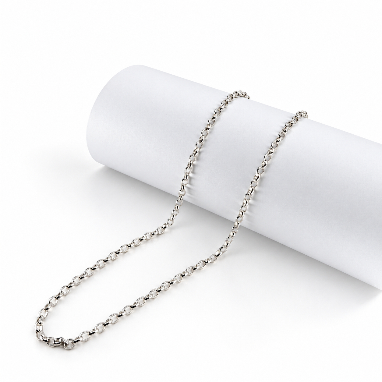 Sterling Silver Oval Belcher Chain Necklace | 22.1g | 65cm #71947 Sterling Silver Oval Belcher Chain Necklace | 22.1g | 65cm #71947 - Image 7
