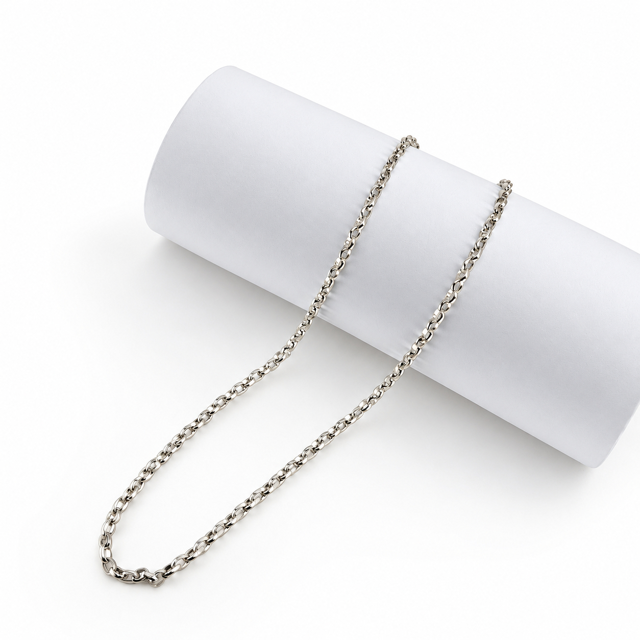 Sterling Silver Oval Belcher Chain Necklace | 22.1g | 65cm #71947 Sterling Silver Oval Belcher Chain Necklace | 22.1g | 65cm #71947 - Image 8