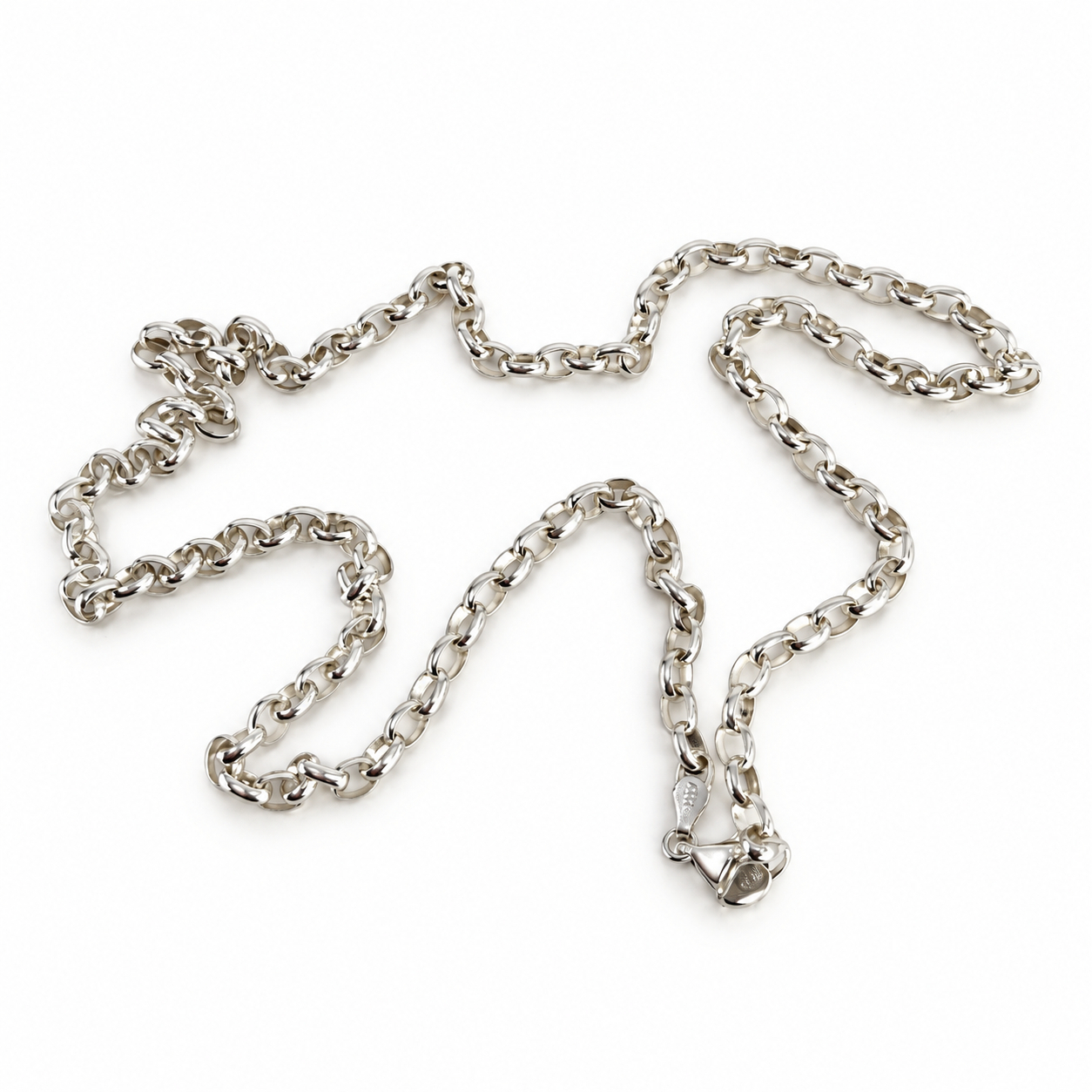 Sterling Silver Oval Belcher Chain Necklace | 22.1g | 65cm #71947 Sterling Silver Oval Belcher Chain Necklace | 22.1g | 65cm #71947 - Image 9