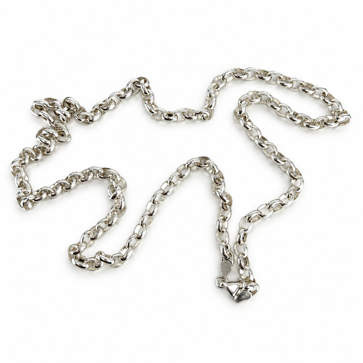 Sterling Silver Oval Belcher Chain Necklace | 22.1g | 65cm #71947 Sterling Silver Oval Belcher Chain Necklace | 22.1g | 65cm #71947 - Image 2
