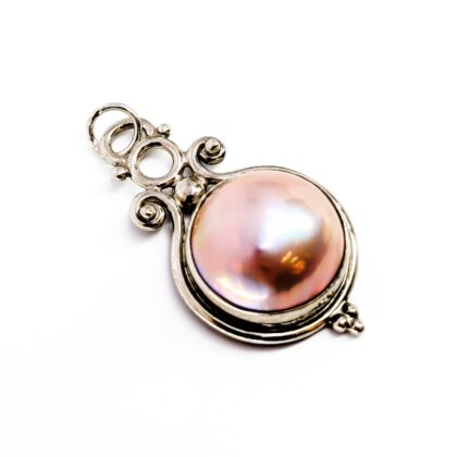 Monty's Sterling Silver Pink Pearl Pendant | 18.5mm Pearl | 7.8g #71953