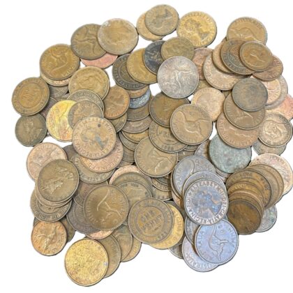 Vintage / Antique Australian Penny & Halfpenny Collection | 1kg+ Unsorted Bulk Lot #71636-12